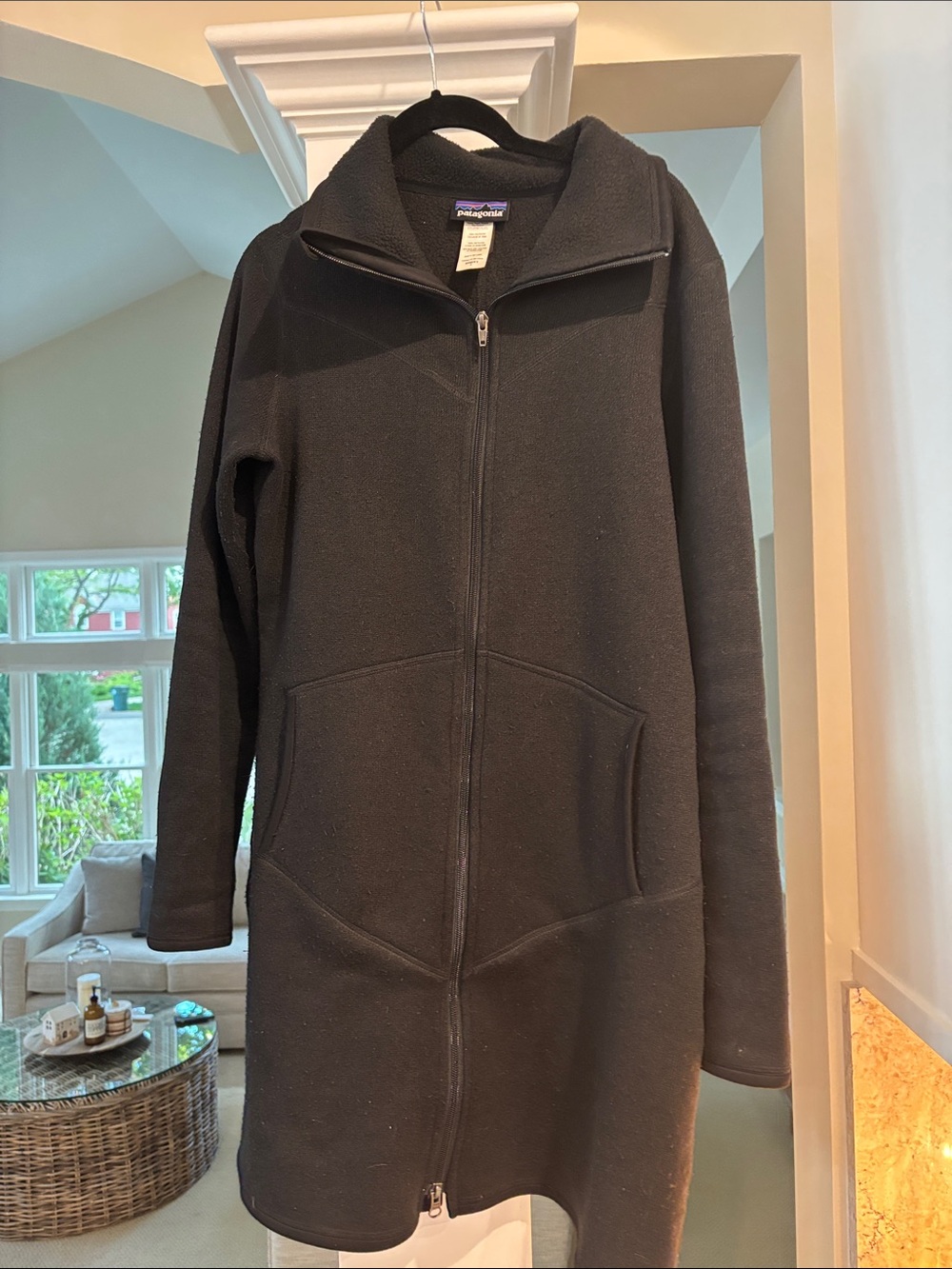Patagonia Black Full-Length Zip Fleece Jacket